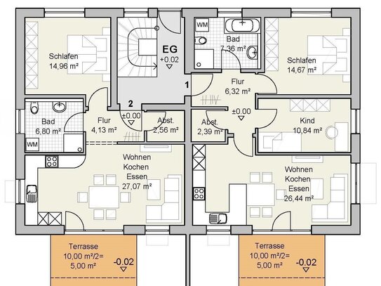 Neubau 2-4 ZKB kleine Wohnanlage