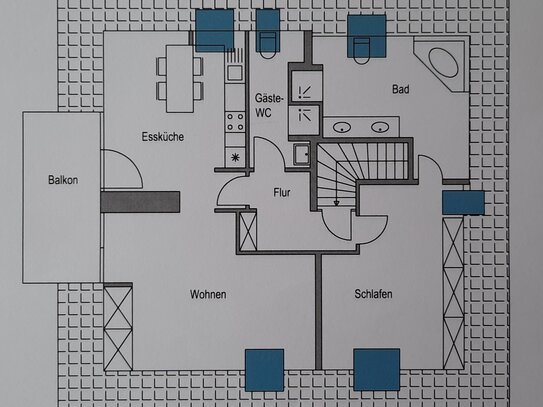 Dachgeschosswohnung mit Süd-West Balkon