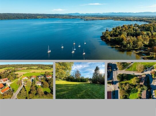 ** Sonnige Hanglage ** Großzügiges Baugrundstück mit Altbestand und Bergblick ** am Ammersee **