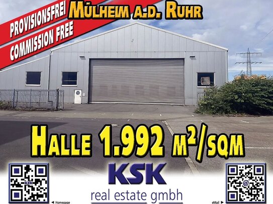 Logistik-Lager ~1.992 m²/sqm mit Freifläche - Logistics-Warehouse with open space