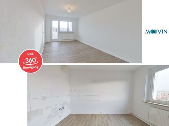 Eine Nettokaltmiete geschenkt+++Moderne 3-Zimmer-Wohnung mit Balkon über den Dächern von Rostock+++