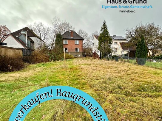 Baugrundstück, 713 m2 mit Altbestand, BGF 225, zentrale Lage in Pinneberg