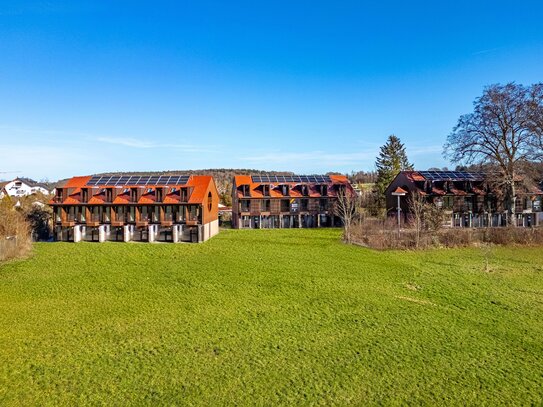 Neubau: Mittelhaus mit grünem Rückzugsort