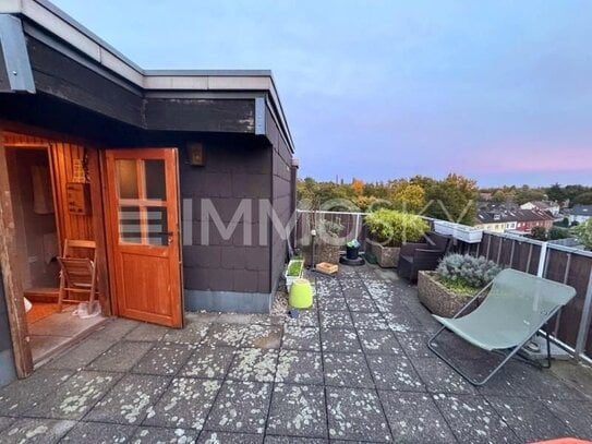 Charmante Wohnung, große Dachterrasse und Sauna