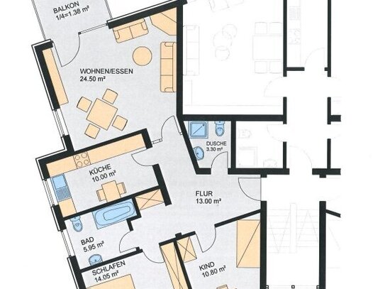 Eine schöne 3 ZKB Wohnung mit Balkon und Stellplatz in ruhiger Lage von Bielefeld-Senne