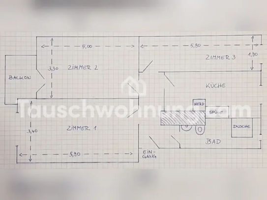 [TAUSCHWOHNUNG] 3-Raum-Wohnung