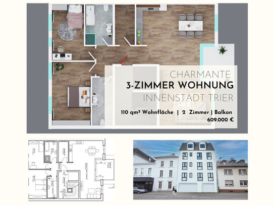 Exklusive Stadtwohnung mit traumhafter Loggia - Ihr Wohnerlebnis in Bestlage!