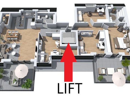 Neu | 5-Zimmer-Penthouse-Wohnung mit Dachterrasse