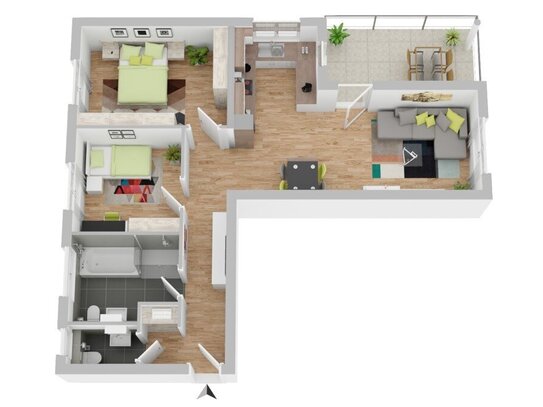 3,5 Zi.-EG-Wohnung -Neubau- in Mössingen; mit Terrasse und Gartenanteil