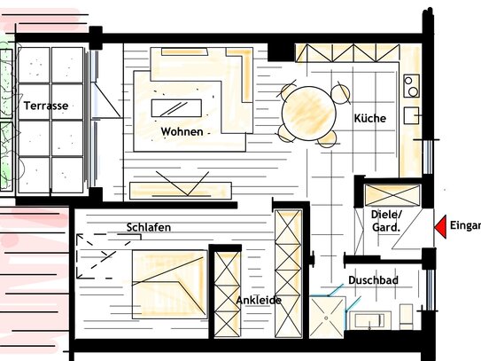 Charmante Wohnung mit Dachloggia in Ober-Olm Mitte, Top-Lage!