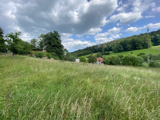 750 m² Bauland am Südhang des Erlbachtals in Kraftsdorf, 20 Minuten/25 km bis Jena- Lobeda entfernt.