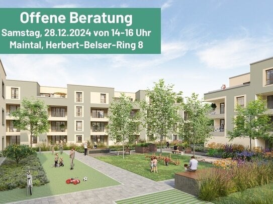 Moderne 4-Zimmer-Neubauwohnung mit Gartenanteil am Waldrand in Maintal, Eichenheege