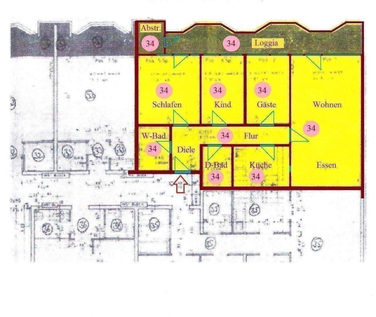 Privatverkauf: Renditeobjekt aus Eigenbestand, Provision frei; vermietete 4-Zimmer-Eigentumswohnung mit gr. Loggia, Garage, Pkw-Stplz in Köln-Ostheim