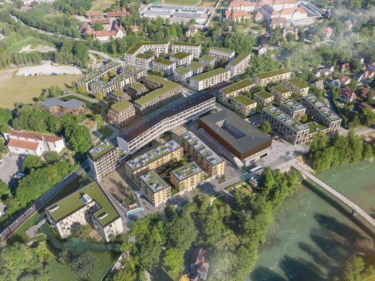 Exklusive 3-Zimmer-Neubauwohnung mit zwei Balkonen und Blick auf die Altstadt von Landsberg