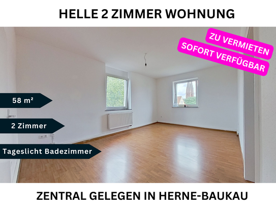 Helle 2-Zimmer-Wohnung im 3.OG eines gepflegten Mehrfamilienhauses in zentraler Lage in Herne-Baukau