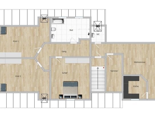 4,5 Zimmer-Dachgeschosswohnung in ruhiger Lage**