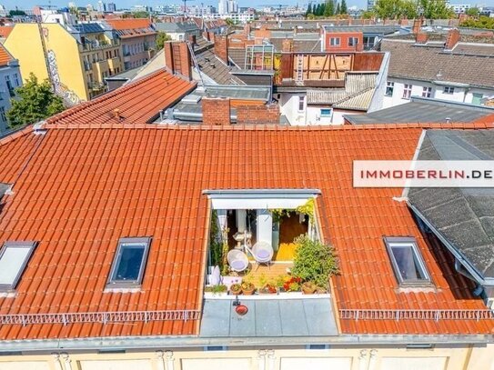 IMMOBERLIN.DE - Sehr schön gestaltete Dachgeschosswohnung mit Südwestterrasse