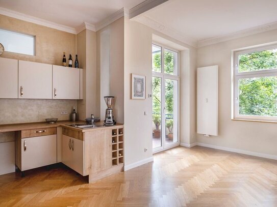 Gemütliche Familienwohnung mit großem Balkon und Blick auf den Weißen See