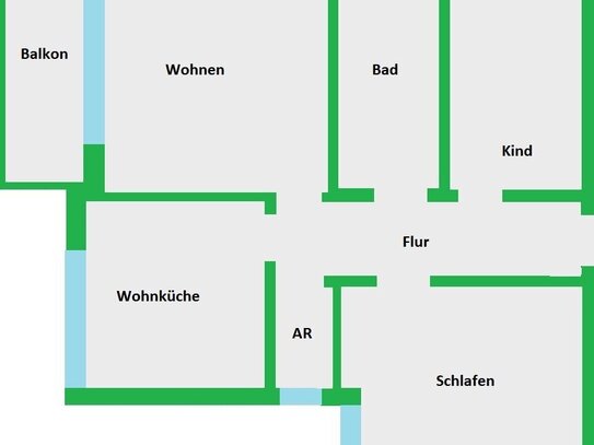 großzügige helle Wohnung