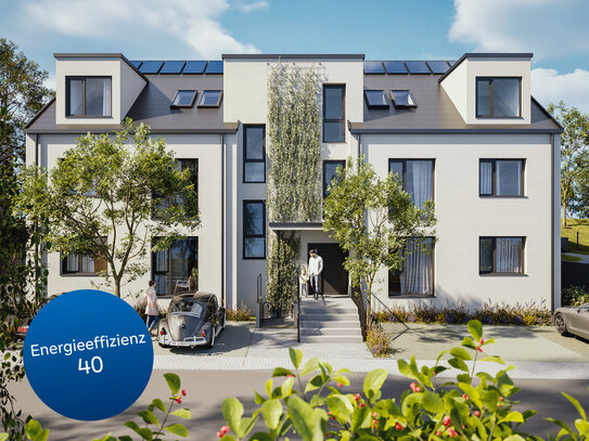 KfW 40-Neubauprojekt: GREEN8 - 3-Zimmerwohnung mit Terrasse und großem Garten