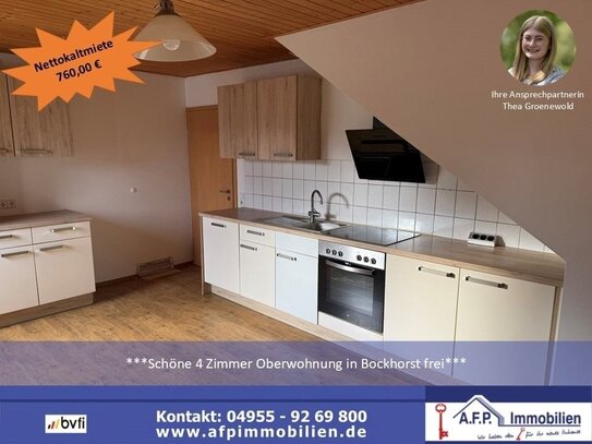 ***Schöne 4 Zimmer Oberwohnung in Bockhorst frei***