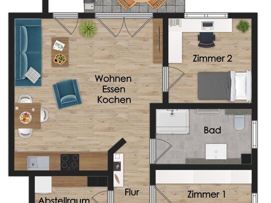 NEUBAU 3-ZIMMER-ERDGESCHOSSWOHNUNG IN ZENTRALER LAGE