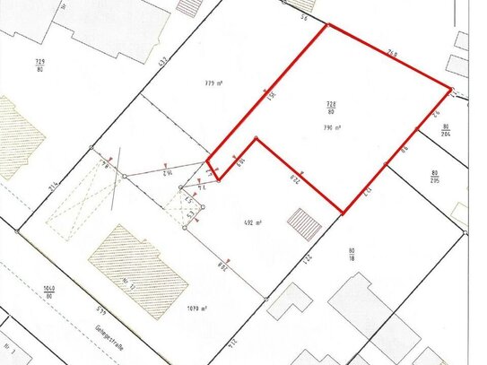 790m² Baugrundstück, zweite Reihe, direkt Ortsmitte Oebisfelde