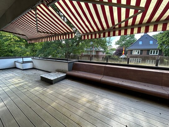 Blankenese 4 Zi.-Wohnung 2 Schlafzimmer, Kamin,Terrasse