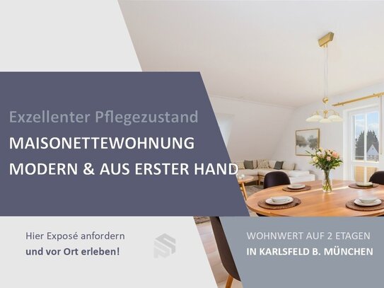 Exzellenter Pflegezustand | DG-Maisonette-Wohnung mit Süd-West-Balkon