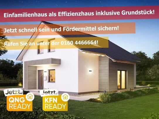 ++ QNG-Förderung möglich! ++ Wunderschönes Effizienzhaus inkl. Grundstück sucht Baufamilie! ++