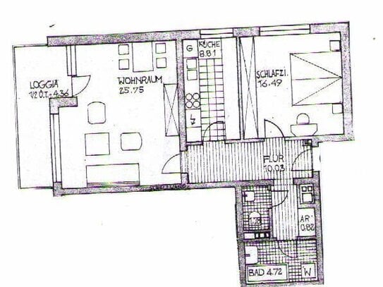 Schöne 2 Zimmerwohnung mit großem Balkon in ruhiger und grüner Wohnlage