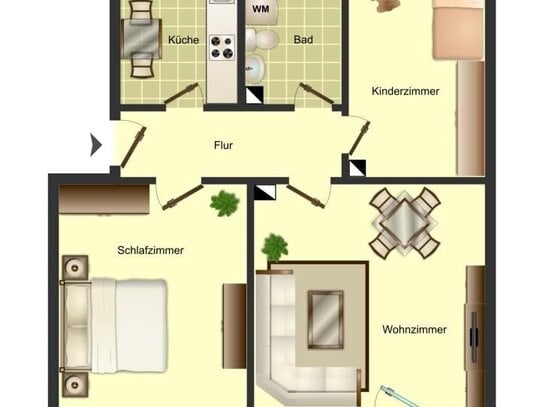 3-Zimmer-Wohnung in Weddinghofen im Angebot, ab April zu besichtigen