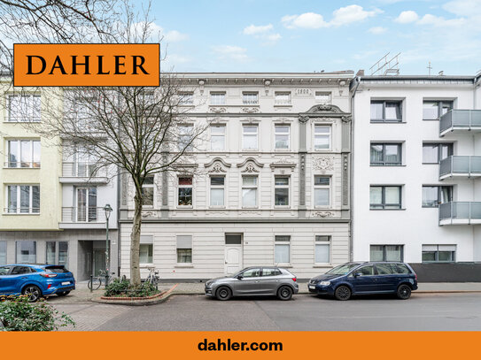 Düsseldorf-Oberbilk: 4-Zi. Dachterrassen-Maisonette Nähe Lessingplatz im geschmackvollen Altbau