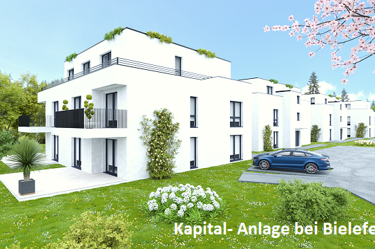 KAP-ANL. bei Bielefeld. 4 Neubau- MFH. 5% AfA auf 6 Jahre. Ab 2,10%* KfW- Darlehen. Ab 2025