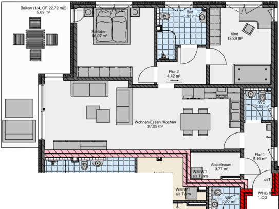 IHRE WOHLFÜHLWOHNUNG: Energieeffizienter Neubau mit 3 Zimmern und Balkon