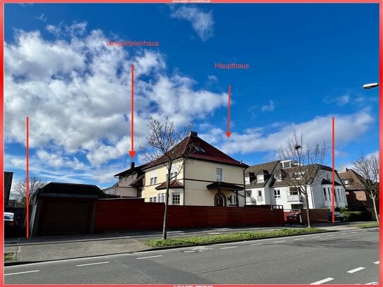 Köln-Wahn! Unternnehmer-Villa mit Garage, Werkstatt und Hof PLUS sichere Rendite im Garten !