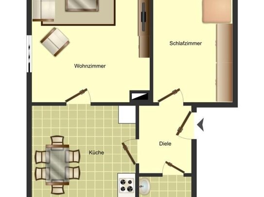 Demnächst frei! 2-Zimmer-Wohnung in Unna Innenstadt