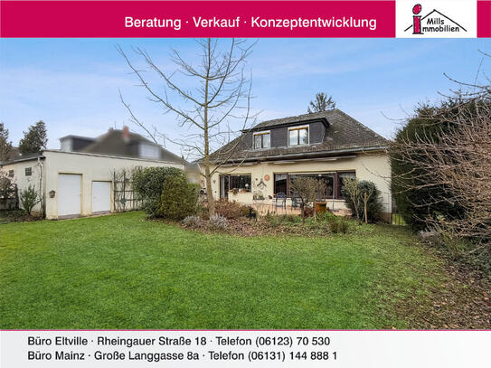 **Top-Lage von Mainz-Hechtsheim** Großes freistehendes Einfamilienhaus mit Terrasse und sonnigem Garten