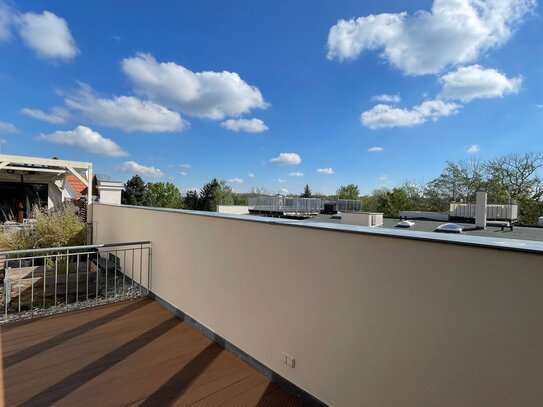 RESERVIERT - Maisonette mit Dachterrasse im Wellenwerk III, nah zum Cospudener See