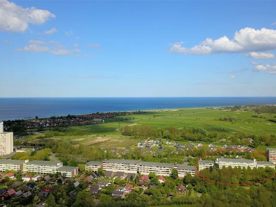 2 Zimmer Meerblick DG mit voll verglaster Loggia nahe Ostseestrand