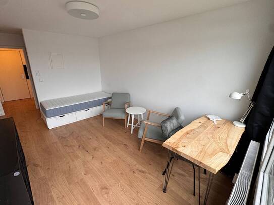1-Zimmerwohnung mit TV, Wlan, Dusche/WC, Küche, Waschmaschine, Trockner und Balkon