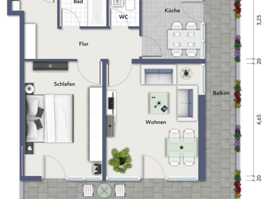 Moderne 2-Zimmer-ETW mit Panoramablick - Einziehen und Wohlfühlen