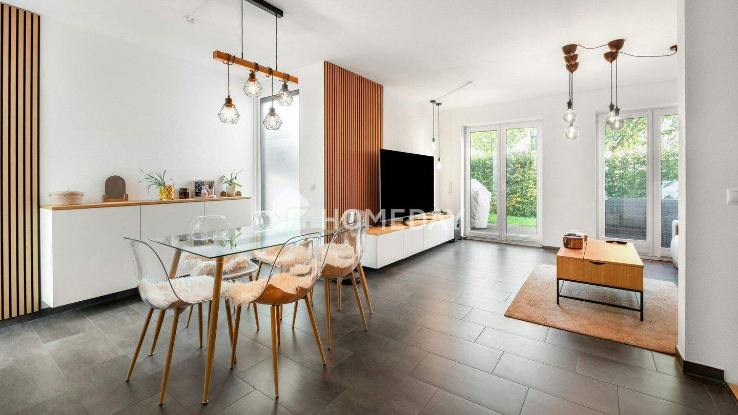 Moderne Maisonettewohnung mit Südterrasse und Garten