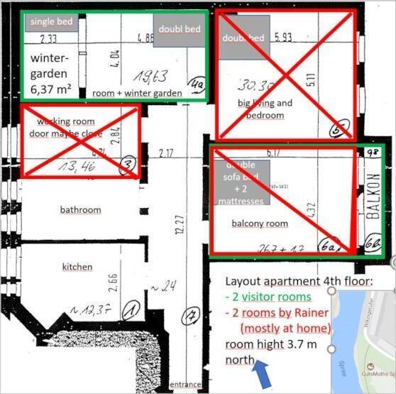 Schönes ruhiges Wintergarten WG-Zi. im 4. OG Altbau für berufstätige Frau - Foto 1