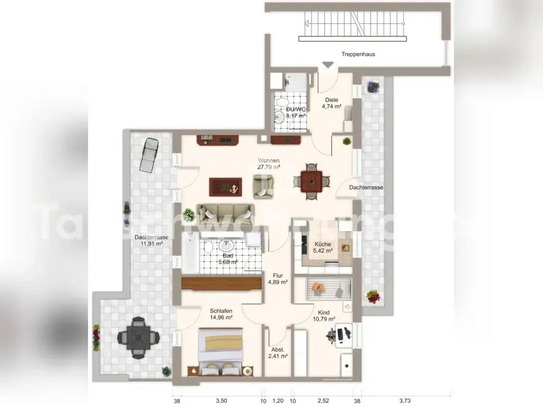 [TAUSCHWOHNUNG] Suche 2,5+ Zimmer in 808xx, biete Penthouse in Trudering