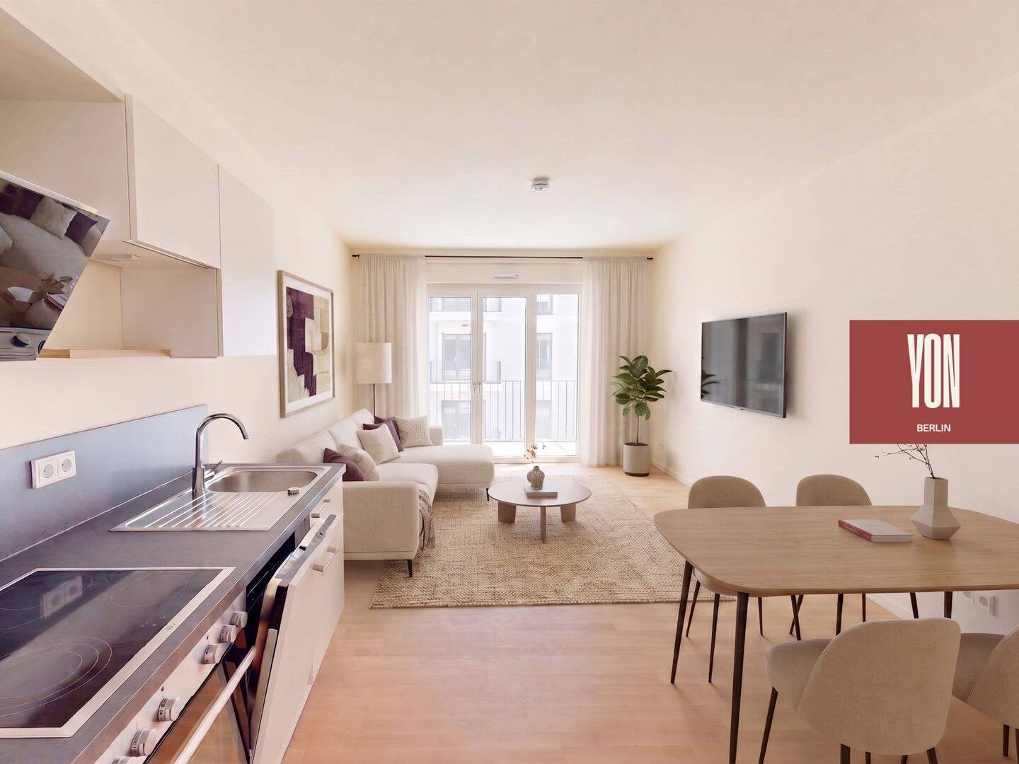 YON BERLIN - Moderne 2-Zimmer-Neubauwohnung mit EBK und sonnigem BALKON in Berlin-Friedenau - Foto 1