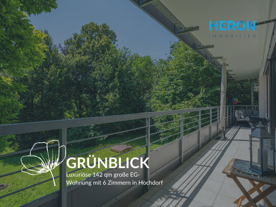 GRÜNBLICK - Luxuriöse 142 qm große EG-Wohnung mit 6 Zimmern in Hochdorf