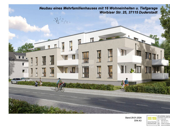 Neubau: Moderne 2,5 Zimmer Etagenwohnung mit KFW 40 Effizienz