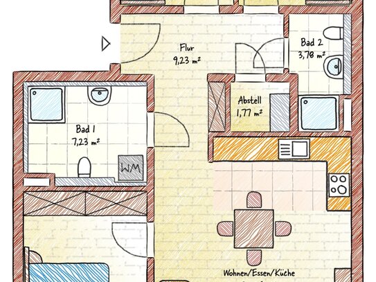 Exklusive 4-Zimmerwohnung- Modern und Luxuriös Wohnen