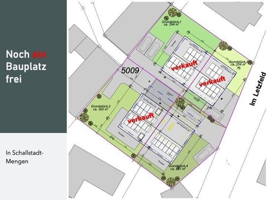 Nur noch ein Grundstück frei für eine Doppelhaushälfte in Schallstadt-Mengen!